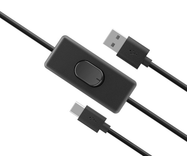 Obrázek AKASA - USB 2.0 typ A na typ C kabel se switchem