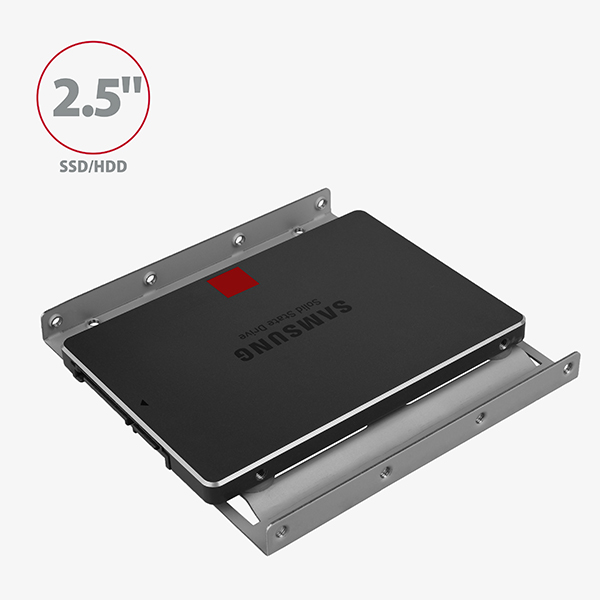 Obrázek AXAGON RHD-125S, kovový rámeček pro 1x 2.5" HDD/SSD do 3.5" pozice, šedý