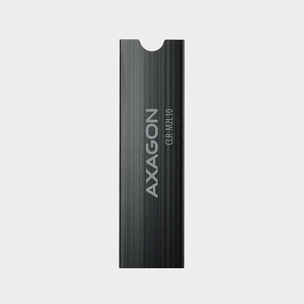 Obrázek AXAGON CLR-M2L10, hliníkový pasivní chladič pro M.2 2280 SSD, výška 10 mm