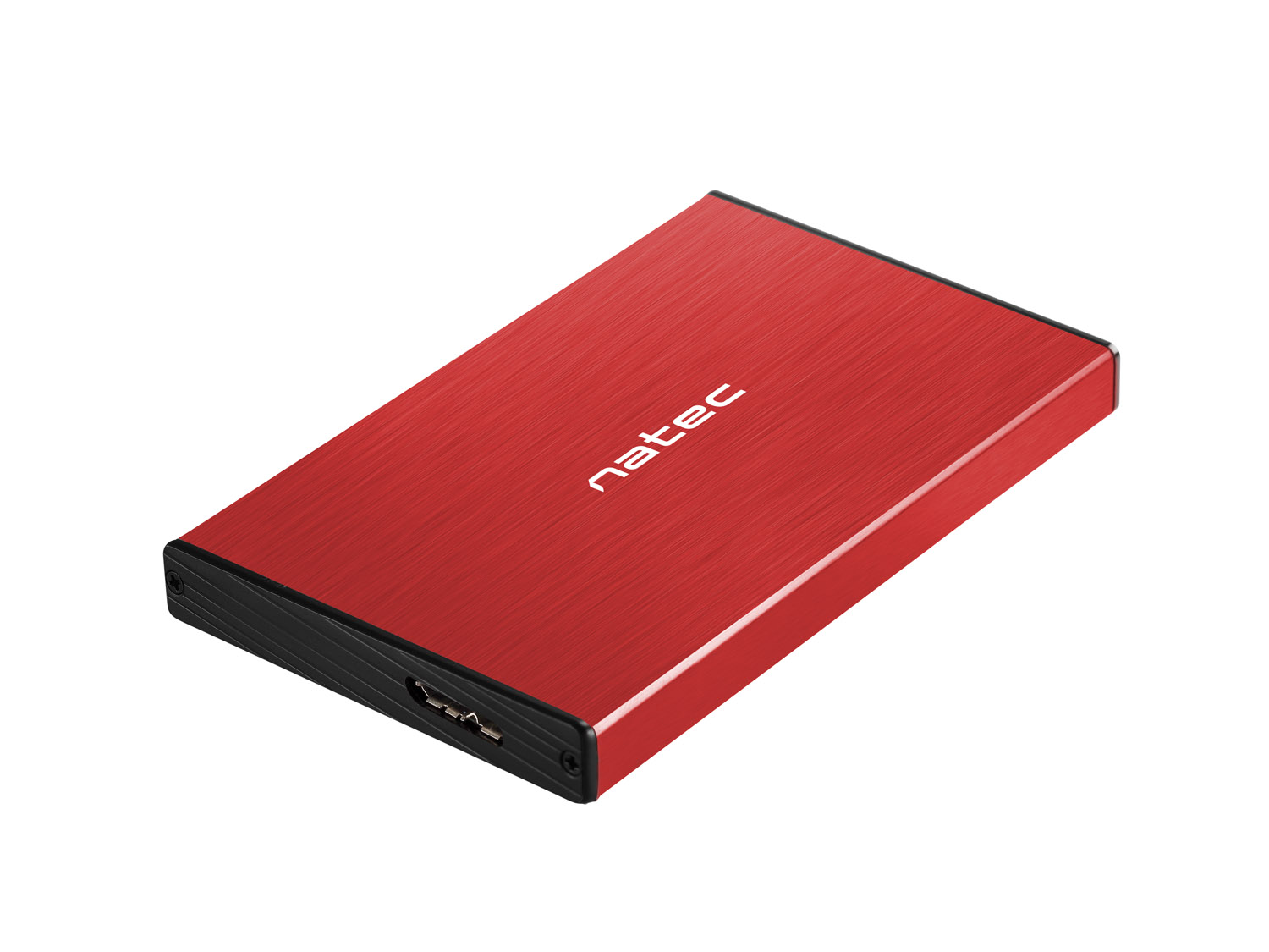 Obrázek Externí box pro HDD 2,5" USB 3.0 Natec Rhino Go, červený, hliníkové tělo