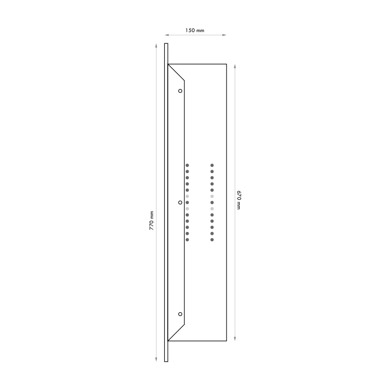 Obrázek Datacom 19" rozvaděč pod omítku 4U+2U/150mm plech