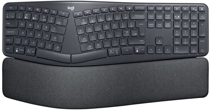 Logitech K860/Bezdrátová Bluetooth/US layout/Černá