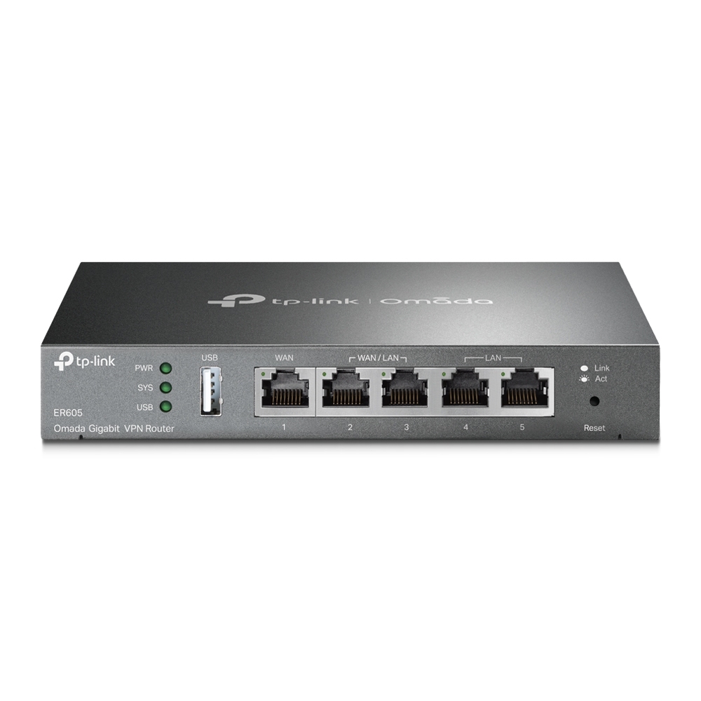 Obrázek TP-Link ER605 v2 Gb Multi-WAN VPN router, port USB, Omada SDN