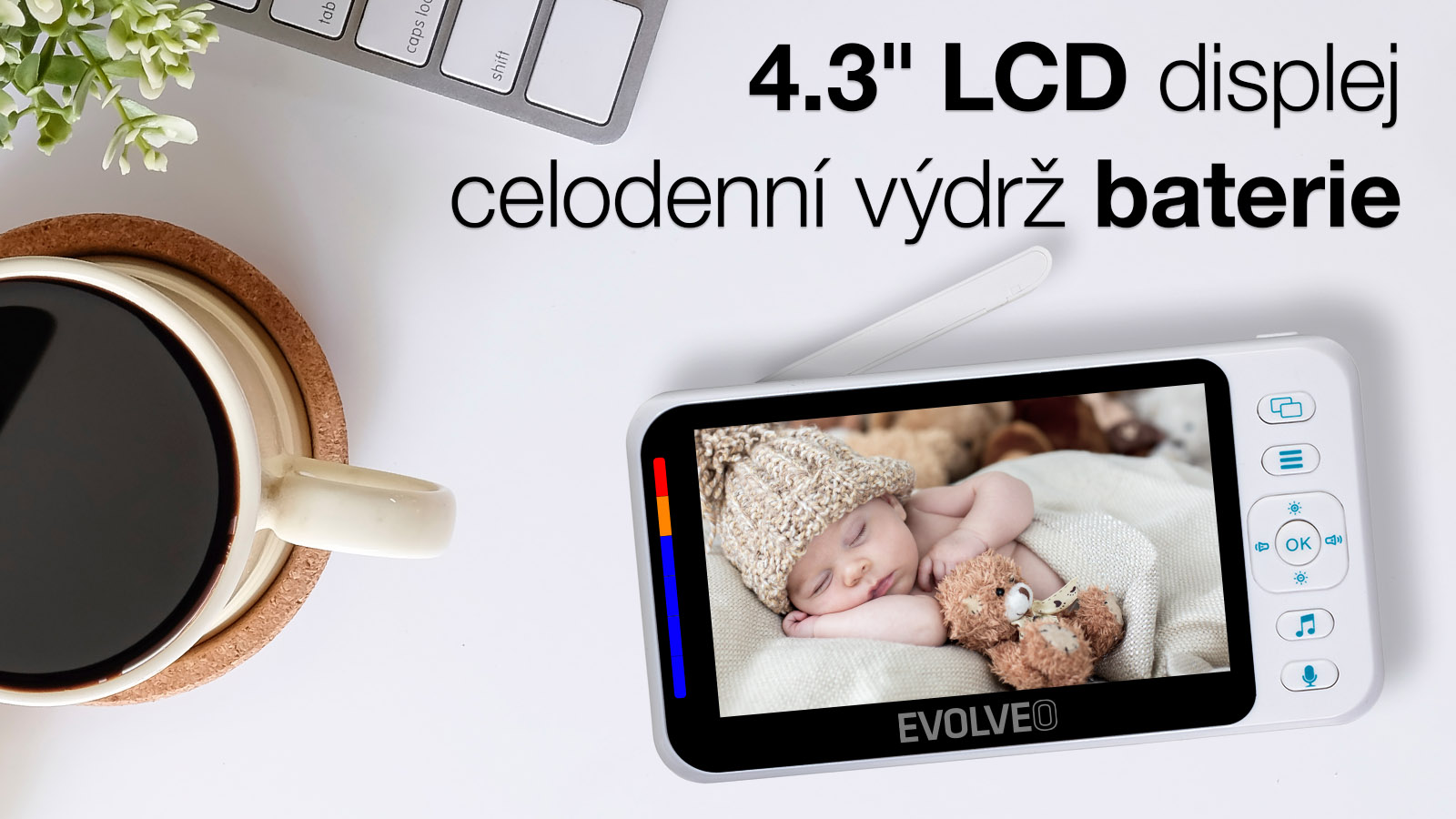 Obrázek EVOLVEO Baby Monitor N4, dětská video chůvička