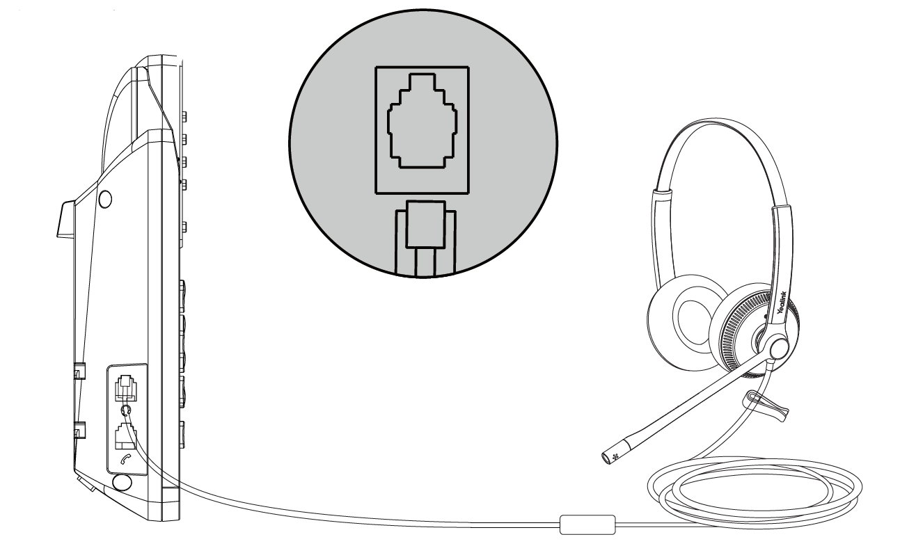 Obrázek Yealink YHS36 Dual náhlavní souprava na obě uši s QD-RJ9 konektory