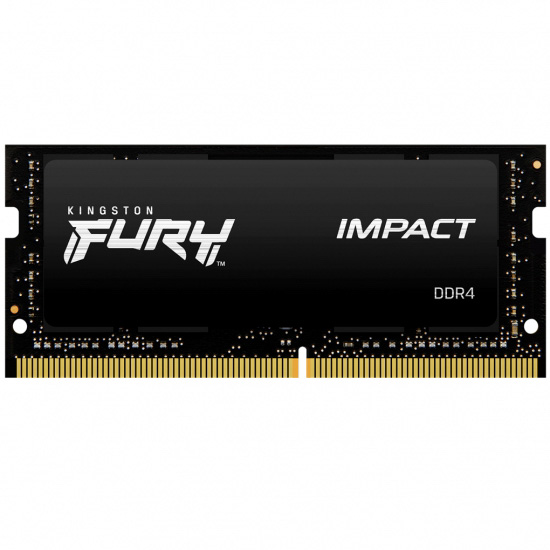 Obrázek Kingston FURY Impact/SO-DIMM DDR4/16GB/2666MHz/CL15/1x16GB/Black