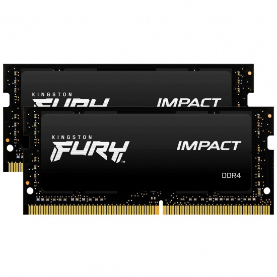 Obrázek Kingston FURY Impact/SO-DIMM DDR4/32GB/2666MHz/CL15/2x16GB/Black