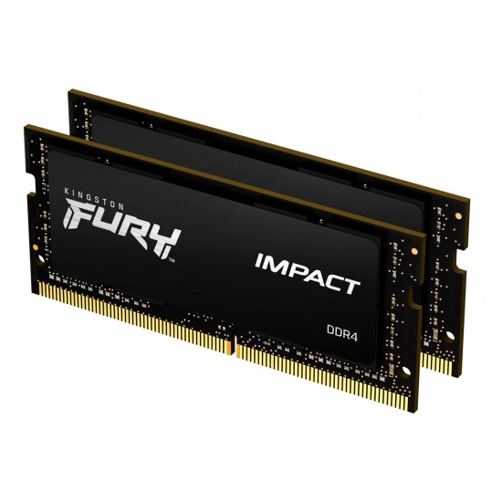 Obrázek Kingston FURY Impact/SO-DIMM DDR4/32GB/2666MHz/CL15/2x16GB/Black