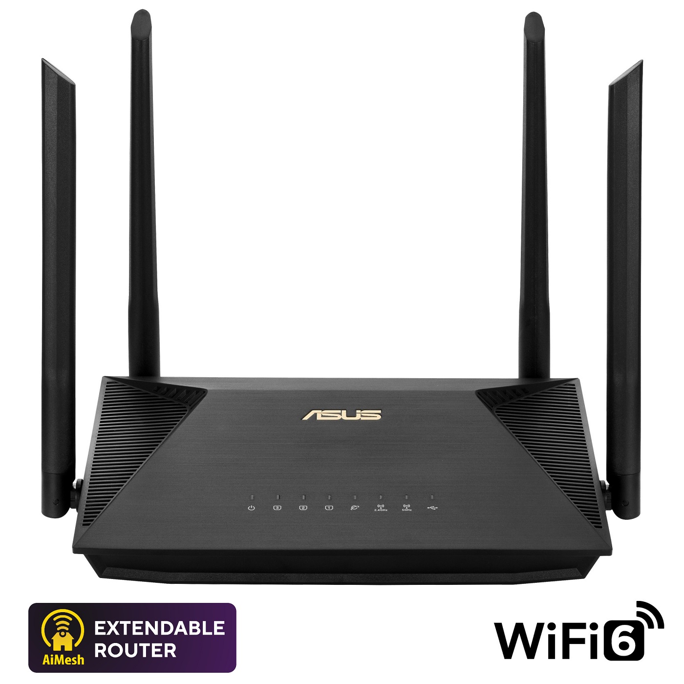 Obrázek ASUS RT-AX53U (AX1800) WiFi 6 Extendable Router, 4G/5G Router replacement, AiMesh