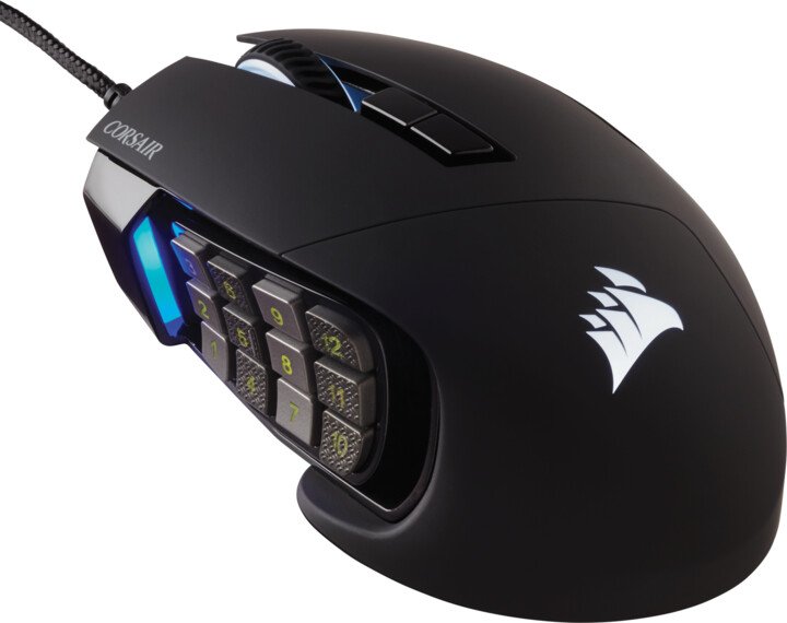 Obrázek CORSAIR Scimitar Elite/Herní/Optická/Pro praváky/18 000 DPI/Drátová USB/Černá