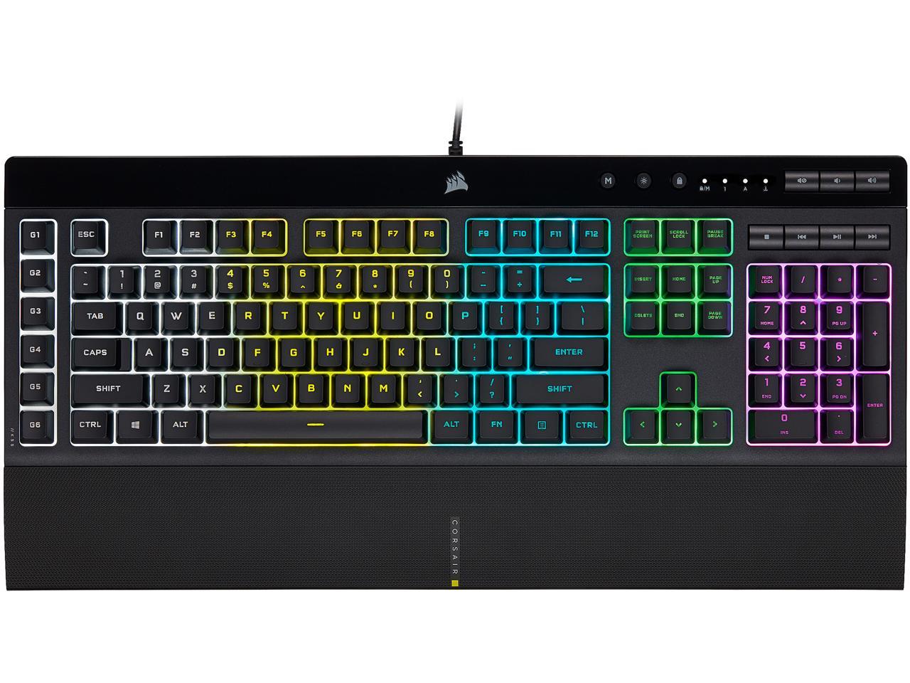 CORSAIR K55 RGB PRO/Drátová USB/US layout/Černá