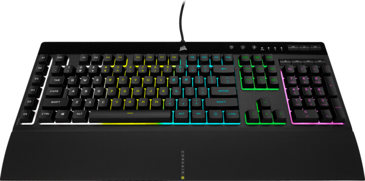 Obrázek CORSAIR K55 RGB PRO/Drátová USB/US layout/Černá