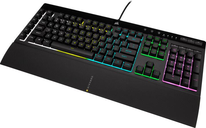 Obrázek CORSAIR K55 RGB PRO/Drátová USB/US layout/Černá