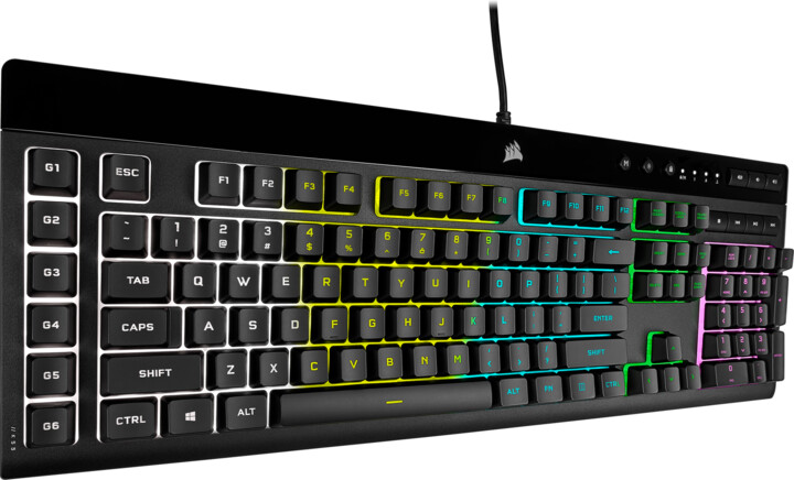 Obrázek CORSAIR K55 RGB PRO/Drátová USB/US layout/Černá