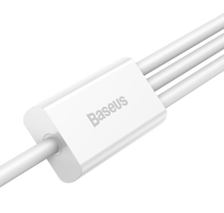 Obrázek Baseus CAMLTYS-02 Superior Fast Charging Datový Kabel 3v1 USB-C, Lightning, MicroUSB 1.5m White