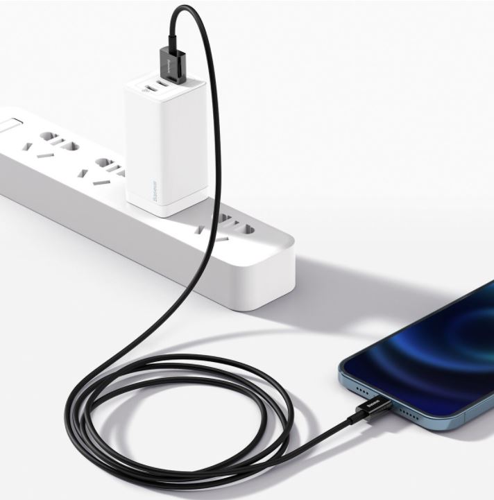 Obrázek Baseus CALYS-C01 Superior Fast Charging Datový Kabel USB to Lightning 2.4A 2m Black