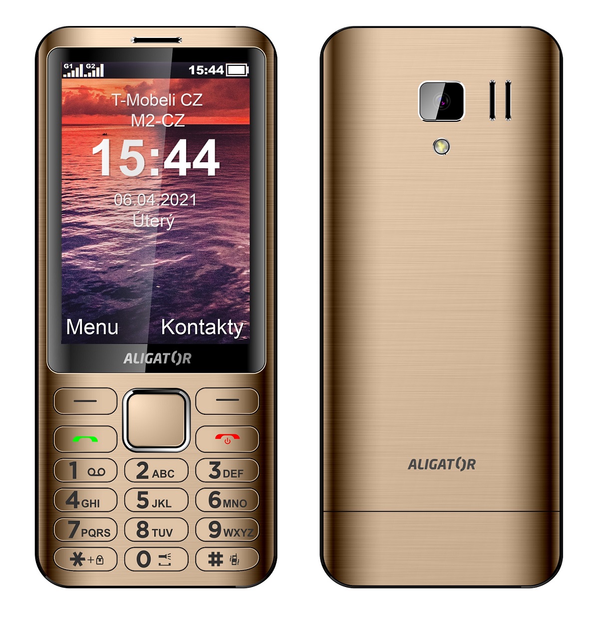 Obrázek ALIGATOR D950 Dual sim zlatý