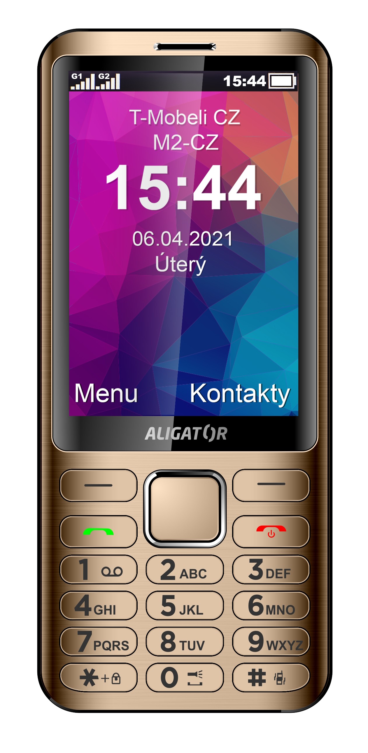 Obrázek ALIGATOR D950 Dual sim zlatý