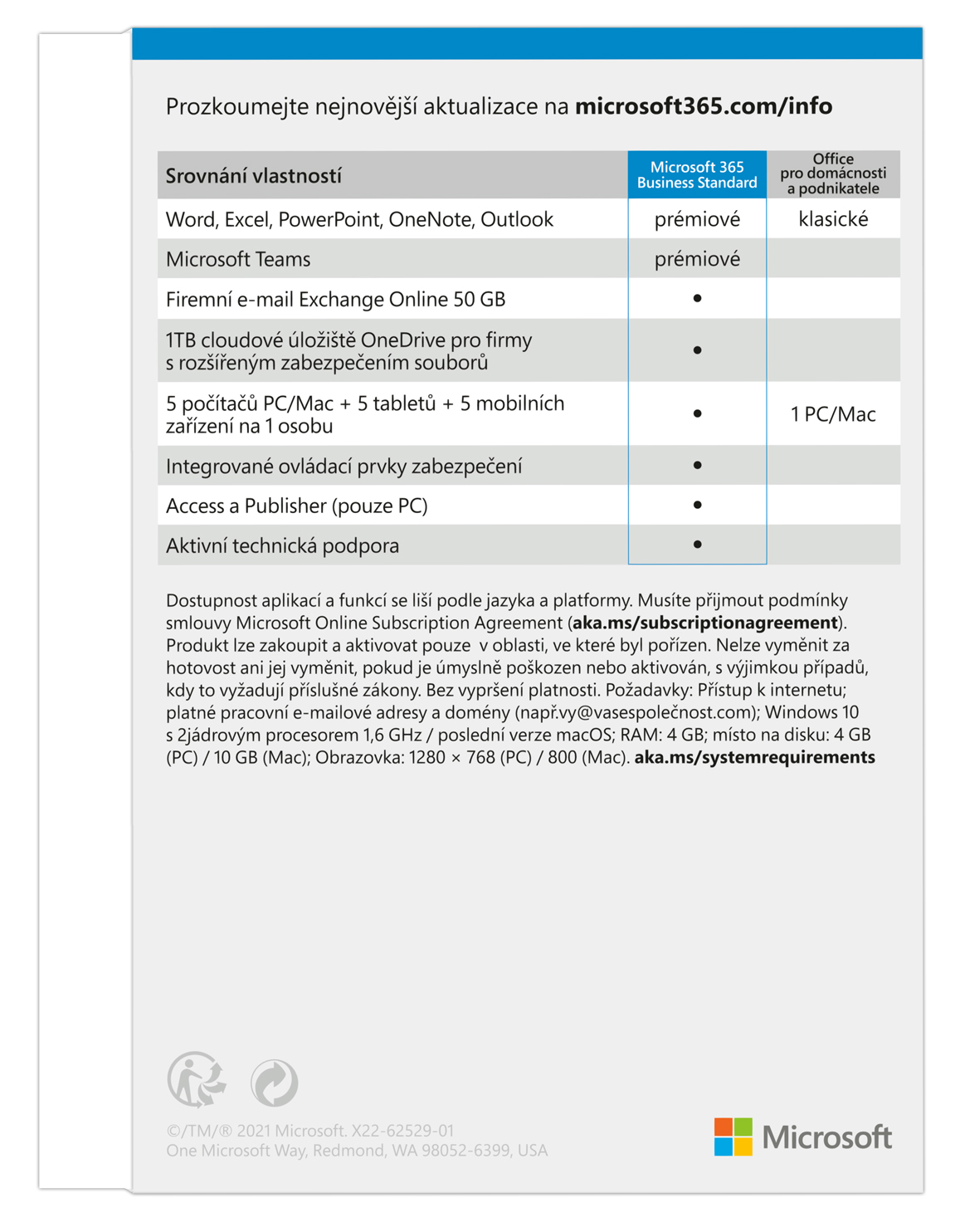 Obrázek Microsoft 365 Business Standard P8 Mac/Win SK