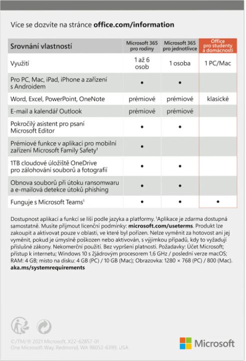 Obrázek ESD Office 2021 pro domácnosti Mac/Win All Lng