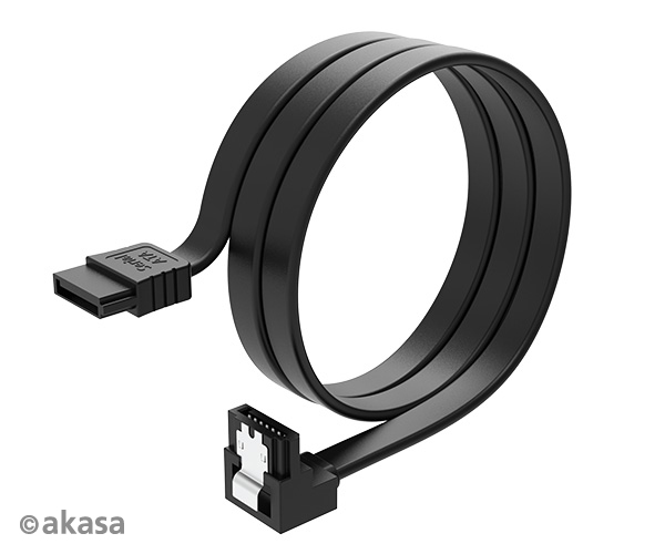 Obrázek AKASA - Proslim SATA kabel 90° - 50 cm