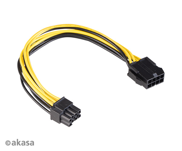 Obrázek AKASA - 12V ATX 8-Pin na PCIe 6+2 pin adaptér