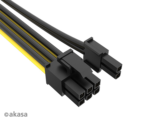 Obrázek AKASA - 12V ATX 8-Pin na PCIe 6+2 pin adaptér