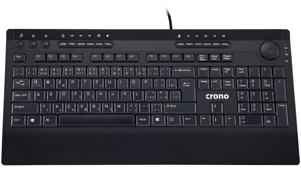 Crono KC2111/Drátová USB/CZ-SK layout/Černá