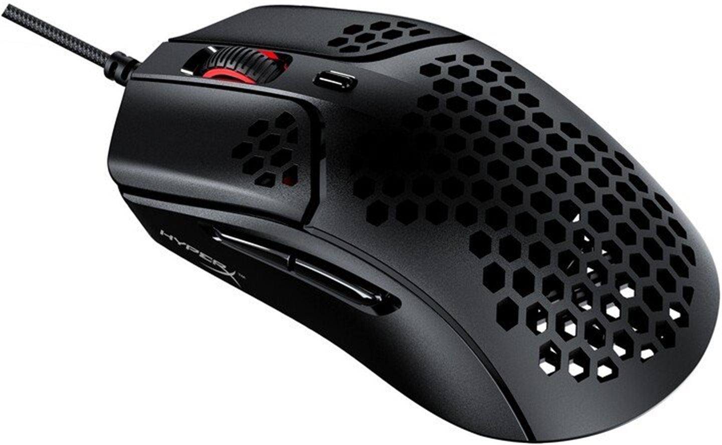 Obrázek HP HyperX Pulsefire Haste/Herní/Optická/Pro praváky/6 000 DPI/Drátová USB/Černá