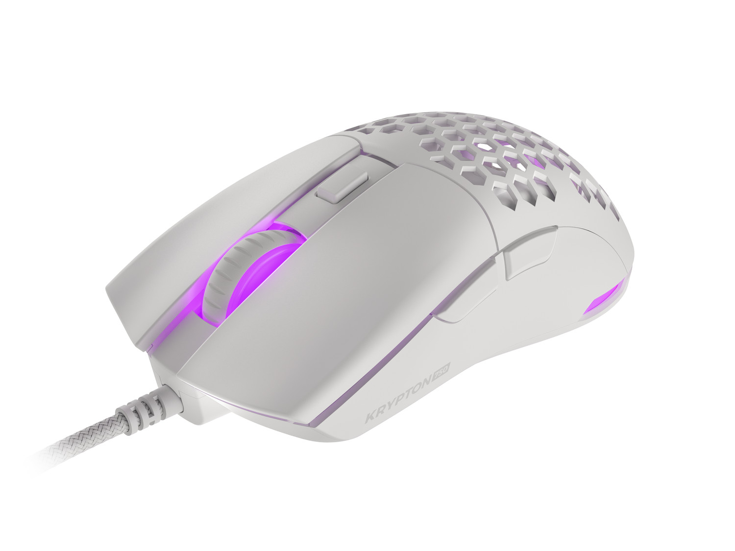 Obrázek Genesis herní optická myš KRYPTON 750/RGB/8000 DPI/Herní/Optická/8 000 DPI/Drátová USB/Bílá