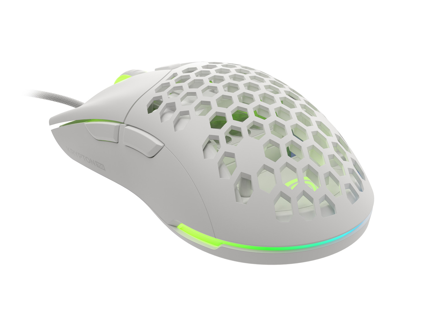 Obrázek Genesis herní optická myš KRYPTON 750/RGB/8000 DPI/Herní/Optická/8 000 DPI/Drátová USB/Bílá