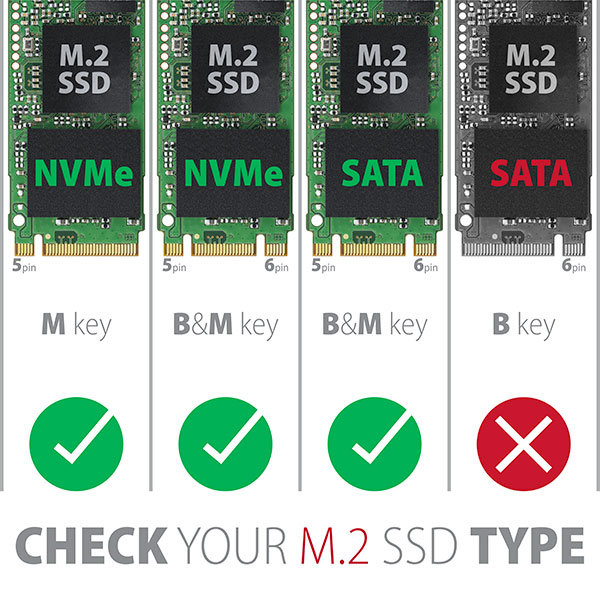 Obrázek AXAGON EEM2-SG2, USB-C 3.2 Gen 2 - M.2 NVMe & SATA SSD kovový RAW box, bezšroubkový, stříbrný