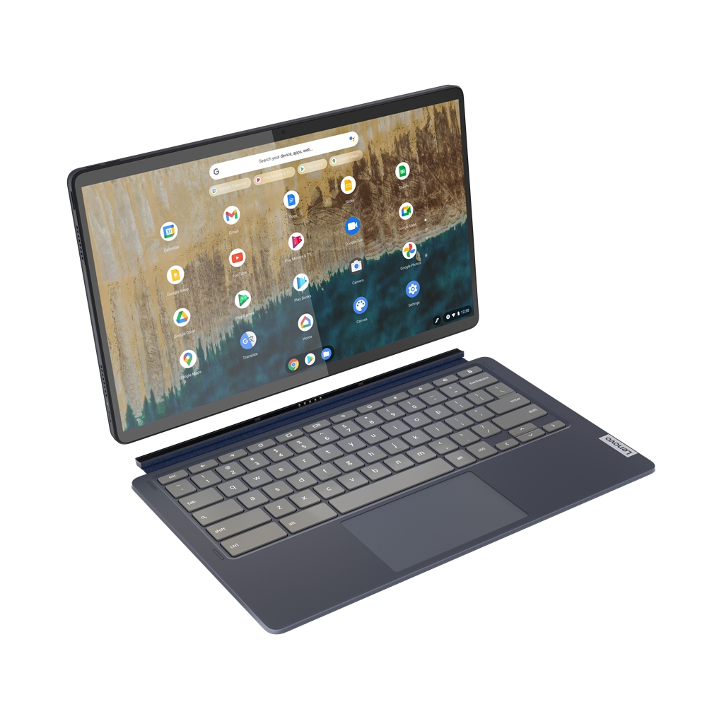 Obrázek Lenovo IdeaPad Duet 5 Chrome/13Q7C6/Qualcomm/13,3"/FHD/T/8GB/128GB eMMC/Adreno/Chrome/Blue/2R