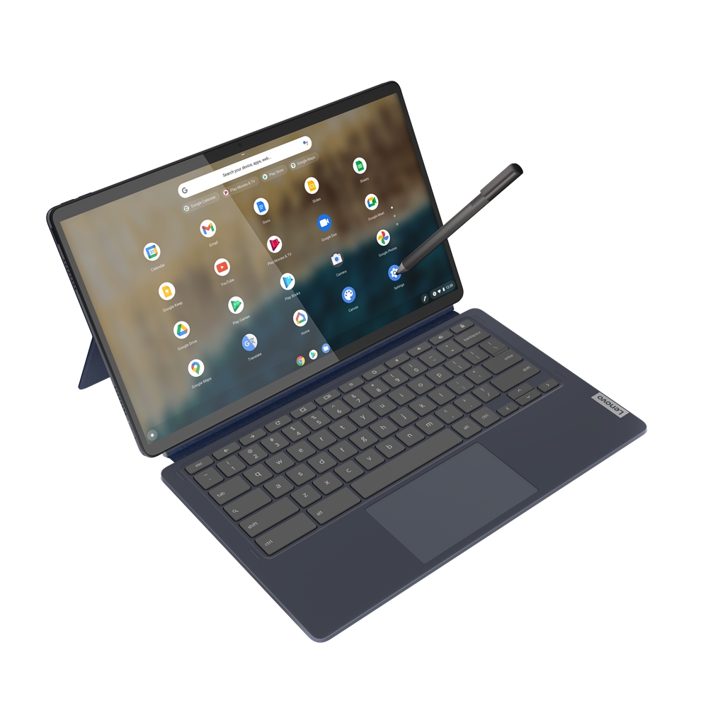 Obrázek Lenovo IdeaPad Duet 5 Chrome/13Q7C6/Qualcomm/13,3"/FHD/T/8GB/128GB eMMC/Adreno/Chrome/Blue/2R