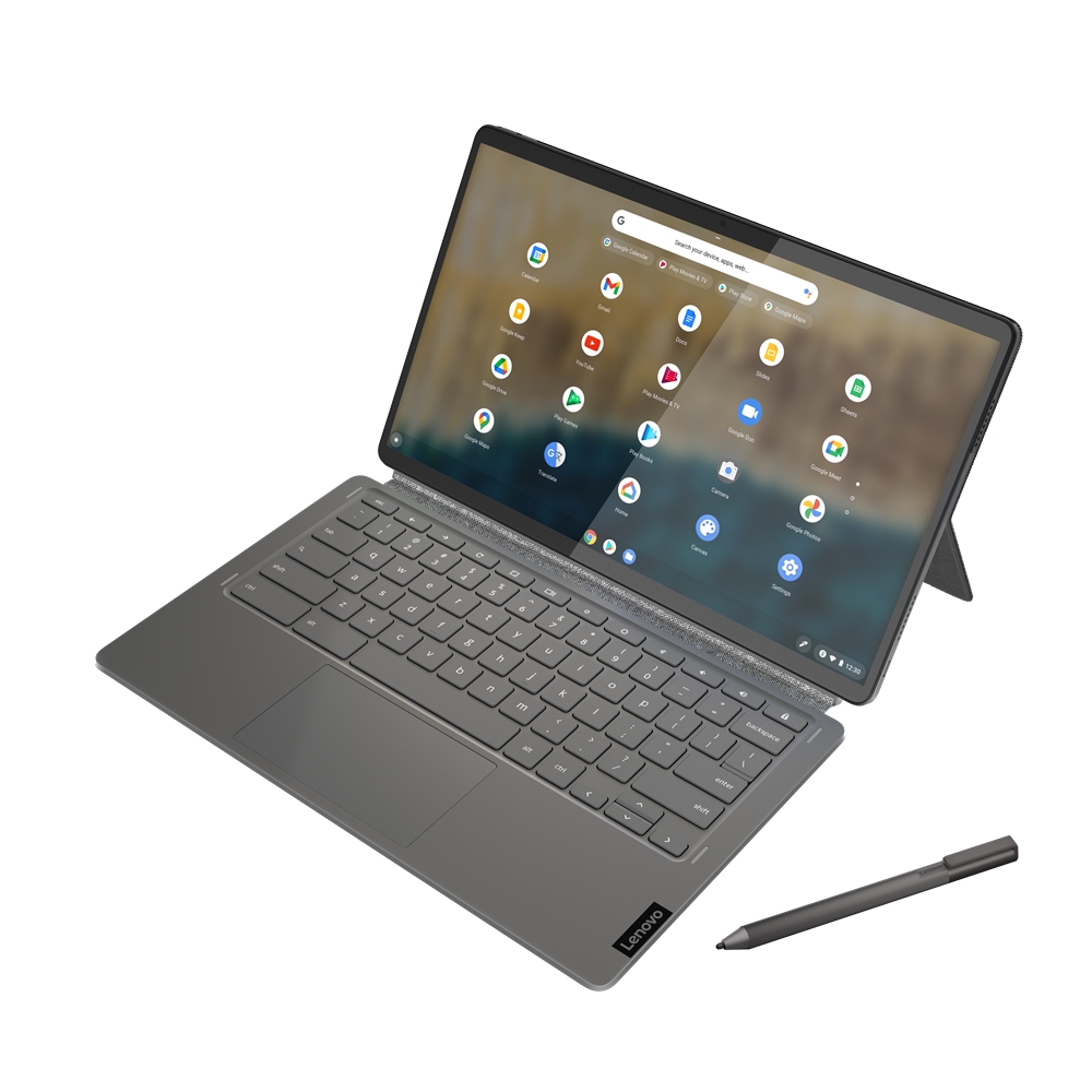 Obrázek Lenovo IdeaPad Duet 5 Chrome/13Q7C6/SD-7c Gen2/13,3"/FHD/T/8GB/256GB eMMC/Adreno/Chrome/Gray/2R