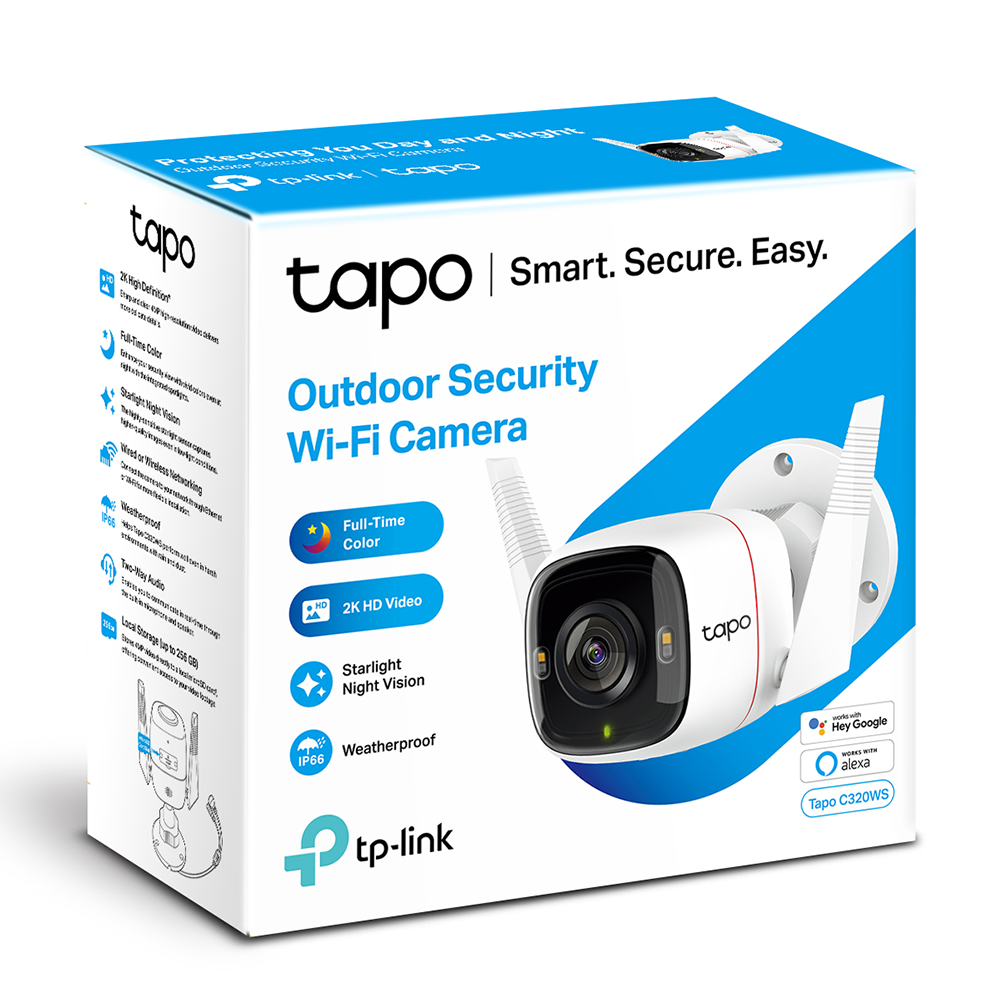 Obrázek Tapo C320WS Outdoor IP66 Security 2K Wi-FI Camera,micro SD,dvoucestné audio,detekce pohybu