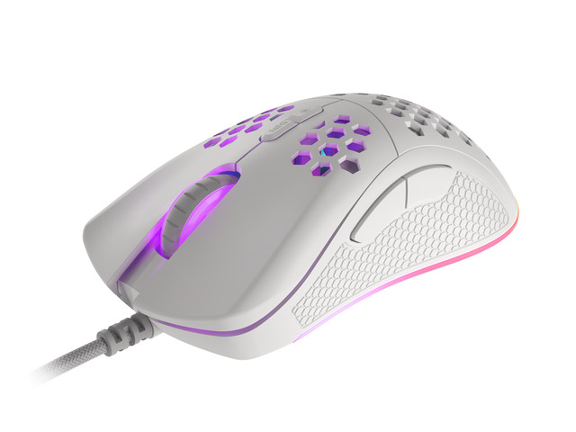 Obrázek Genesis herní optická myš KRYPTON 555/Herní/Optická/8 000 DPI/Drátová USB/Bílá