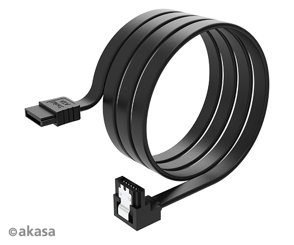 Obrázek AKASA - Proslim SATA kabel 90° - 100 cm