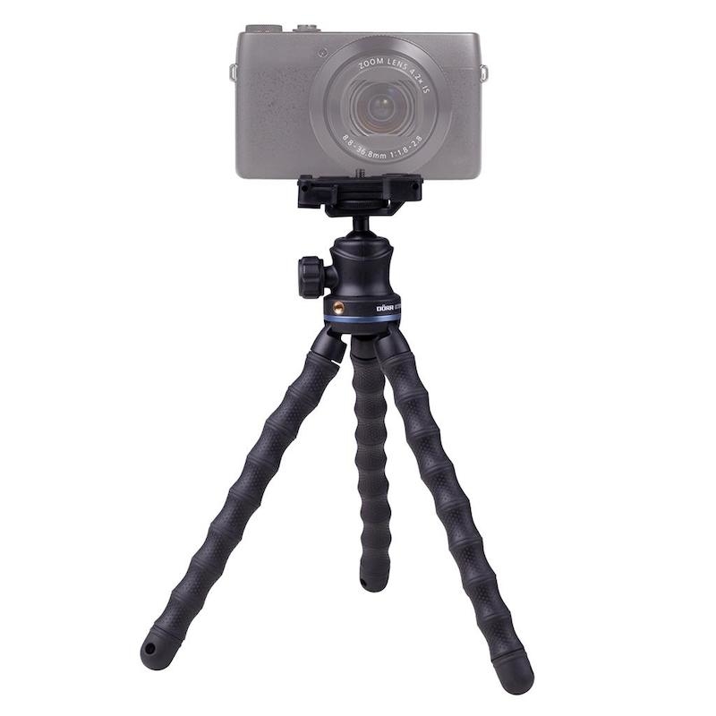 Obrázek Doerr OCTOPUS Vlogging stativ  (29-28,5 cm, 414 g, max.2kg, kul.hlava, 5 flexi ramen, černý)