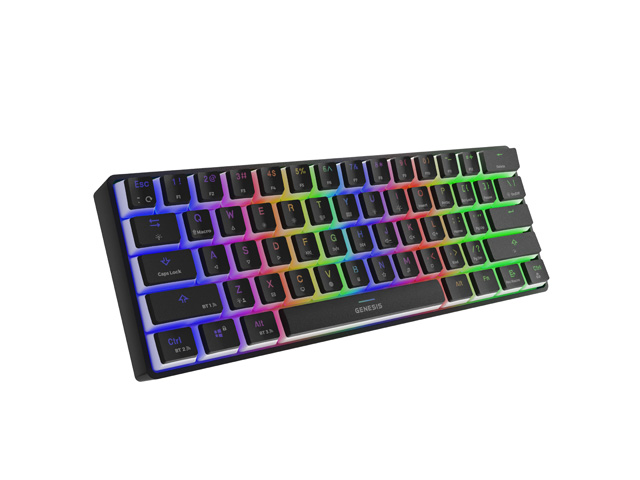 Obrázek Genesis herní klávesnice THOR 660 RGB/Bezdrátová Bluetooth/US layout/Černá