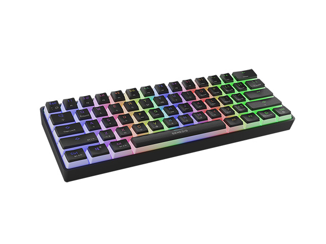 Obrázek Genesis herní klávesnice THOR 660 RGB/Bezdrátová Bluetooth/US layout/Černá