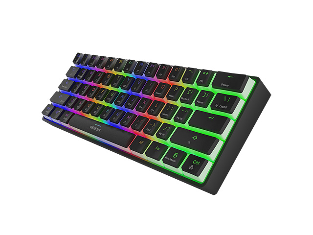 Obrázek Genesis herní klávesnice THOR 660 RGB/Bezdrátová Bluetooth/US layout/Černá