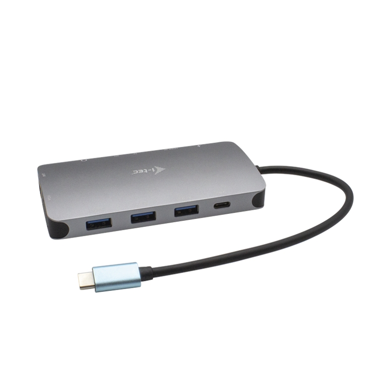 Obrázek i-tec USB-C Metal Nano Dock HDMI/VGA with LAN, Power Delivery 100 W + zdroj 112W