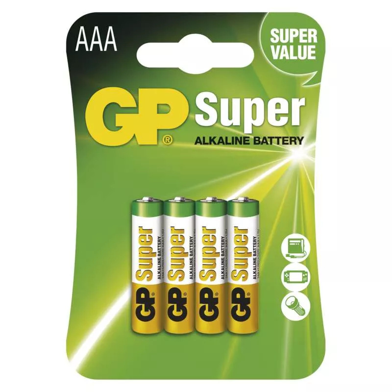 Obrázek GP alkalická baterie SUPER AAA (LR03) 4BL