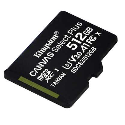 Obrázek Kingston CANVAS SELECT PLUS/micro SD/512GB/UHS-I U3 / Class 10