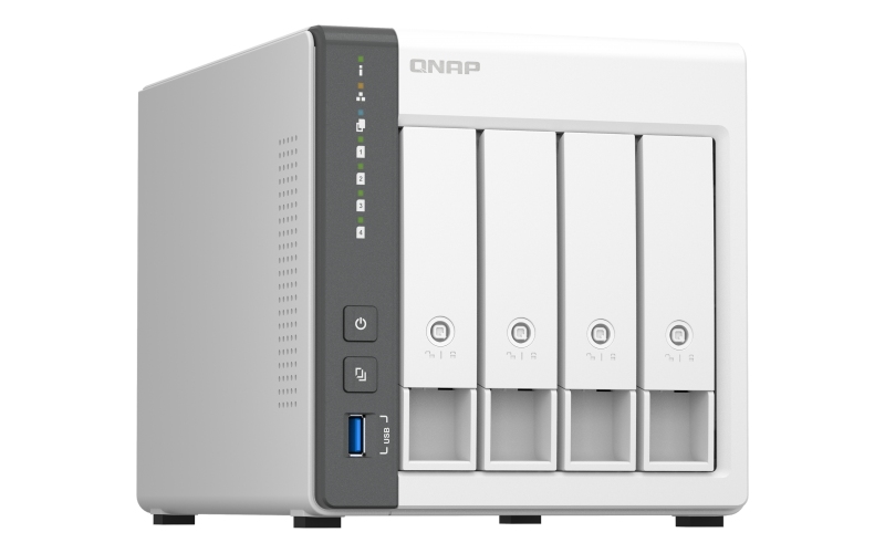 Obrázek QNAP TS-433-4G (ARM 4core 2,0GHz, 4GB RAM, 4x SATA, 1x GbE, 1x 2,5GbE, 2x USB 2.0, 1x USB 3.2)