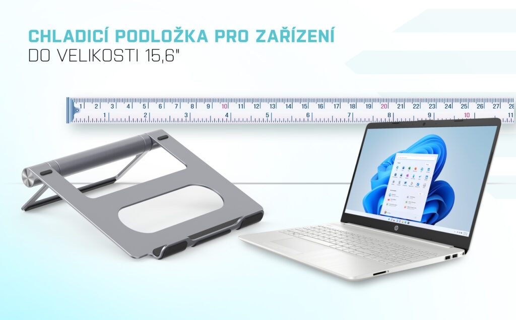 Obrázek i-tec Metal Cooling Pad for notebooks (up-to 15.6”) + USB-C Docking Station (PD 100W)