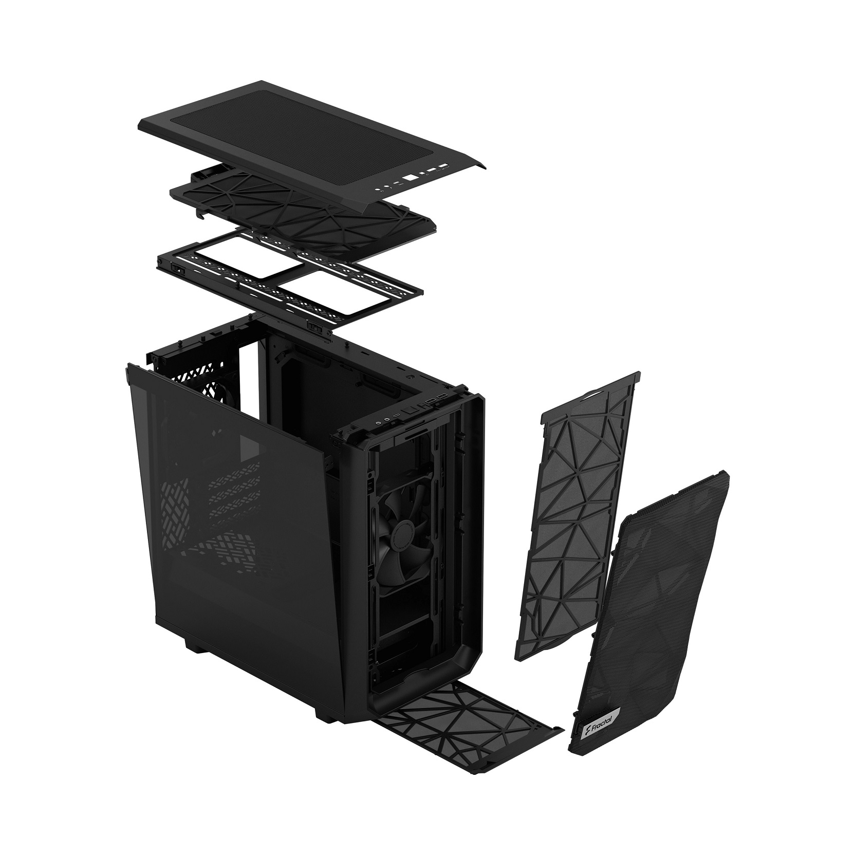 Obrázek Fractal Design Meshify 2 Mini Black TG Dark Tint/Micro ATX/Transpar./Černá