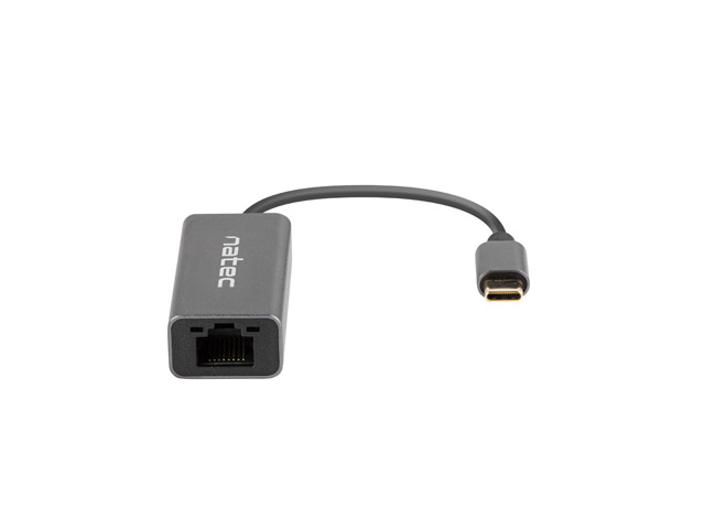 Obrázek NATEC CRICKET externí Ethernet síťová karta USB-C 3.1 1X RJ45 1GB kabel