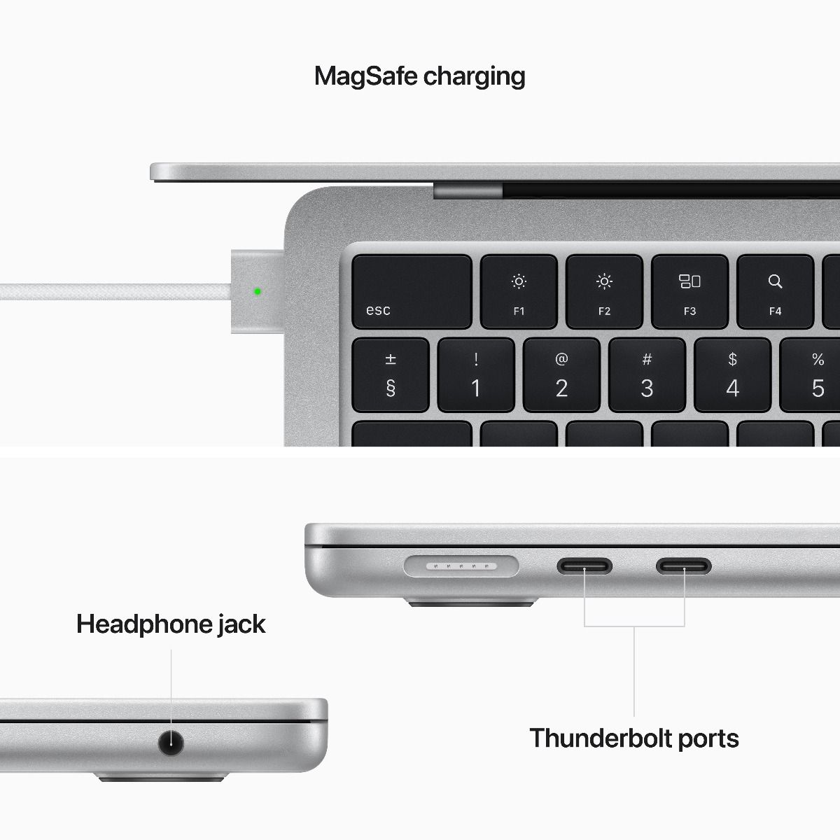 Obrázek MacBook Air 13" Apple M2 8core CPU, 8core GPU, 8GB, 256GB SSD, SK. stříbrný